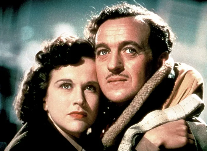 Framed Print : A MATTER OF LIFE AND DEATH, (aka STAIRWAY TO HEAVEN), from left: Kim Hunter, David Niven, 1946 Framed Print : A MATTER OF LIFE AND DEATH, (aka STAIRWAY TO HEAVEN), from left: Kim Hunter, David Niven, 1946