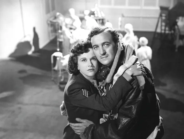 Framed Print : A MATTER OF LIFE AND DEATH, (aka STAIRWAY TO HEAVEN), from left: Kim Hunter, David Niven, 1946 Framed Print : A MATTER OF LIFE AND DEATH, (aka STAIRWAY TO HEAVEN), from left: Kim Hunter, David Niven, 1946