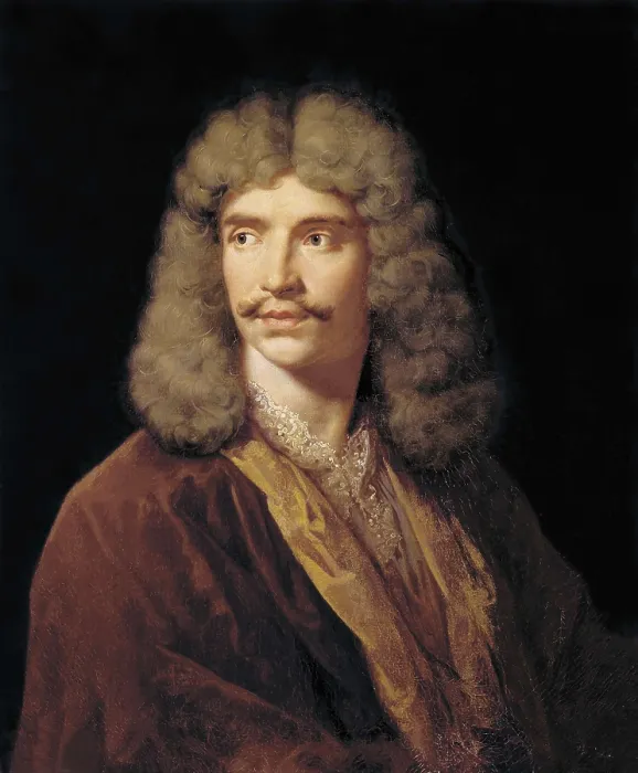 Framed Print : MAUZAISSE, Jean Baptiste (1784-1844). Jean Baptiste Poquelin, called Molire. 1841. FRANCE. Versailles. Palace of Versailles. Portrait after an original by Charles Antoine Coypel