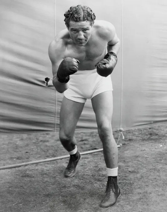 Framed Print : Max Baer, former World Heavyweight Champion at his training camp in Speculator, NY. He was getting into shape for a Yankee Stadium bout with Joe Louis. Baer lost the Sept