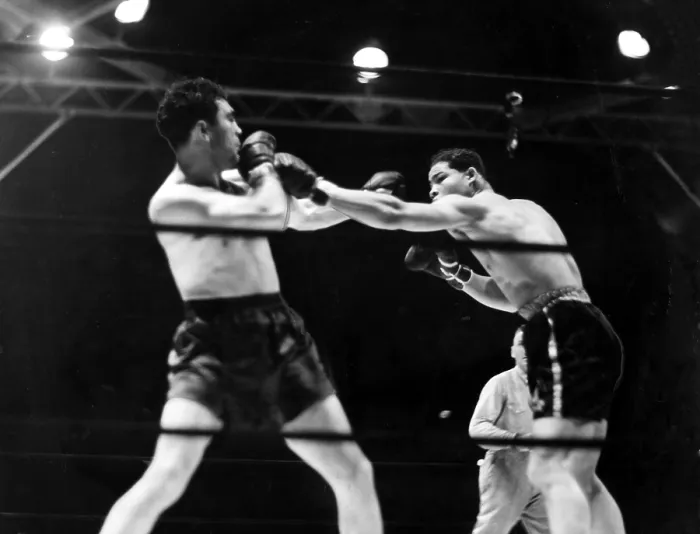 Framed Print : Max Schmeling fights Joe Louis at Yankee Stadium. Max knocked out Joe 2:29 into the 12th round of this 15 round fight. Bronx, NY, June 19, 1936 Framed Print : Max Schmeling fights Joe Louis at Yankee Stadium. Max knocked out Joe 2:29 into the 12th round of this 15 round fight. Bronx, NY, June 19, 1936