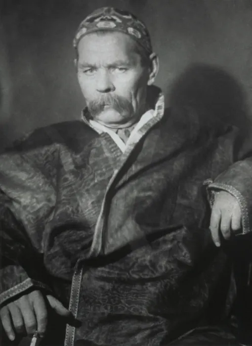 Framed Print : Maxim Gorky, Russian Social Realist author at a desk