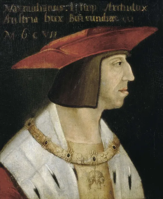 Framed Print : MAXIMILIAN I (1459-1519). Portrait wearing the Golden Fleece. Painting. SPAIN. Toledo. Holy Cross Museum. AISA / Everett Collection**US SALES ONLY** Framed Print : MAXIMILIAN I (1459-1519). Portrait wearing the Golden Fleece. Painting. SPAIN. Toledo. Holy Cross Museum. AISA / Everett Collection**US SALES ONLY**