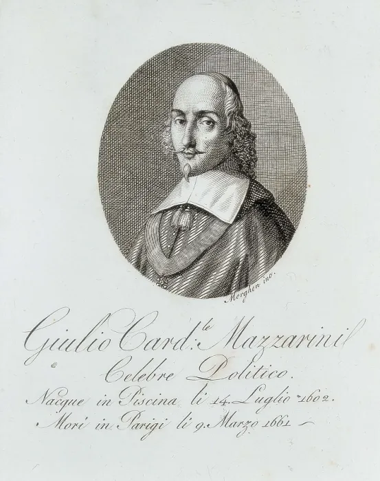 Framed Print : Mazarin, Jules, Cardinal (1602-1661). Engraving (1814). Etching. SPAIN. Madrid. National Library. AISA / Everett Collection**US SALES ONLY**