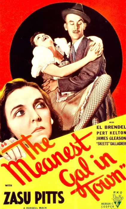 Framed Print : THE MEANEST GAL IN TOWN, from left: Zasu Pitts, James Gleason on midget window card, 1934
