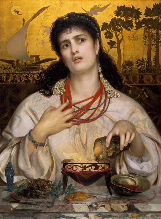Framed Print : Medea, 1868, by Frederick Sandys, 1829-1904, English, painting, oil on canvas, Pre-Raphaelite movement Framed Print : Medea, 1868, by Frederick Sandys, 1829-1904, English, painting, oil on canvas, Pre-Raphaelite movement