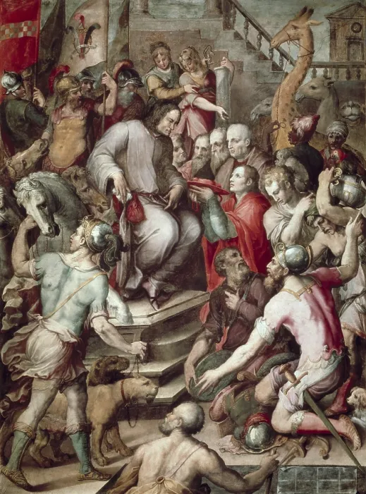 Framed Print : Medici, Lorenzo the Magnificient (1449-1492). Italian patrician and humanist, ruler of Florence from 1469 to 1492. Lorenzo de Medici receiving gifts from his ambassadors Framed Print : Medici, Lorenzo the Magnificient (1449-1492). Italian patrician and humanist, ruler of Florence from 1469 to 1492. Lorenzo de Medici receiving gifts from his ambassadors