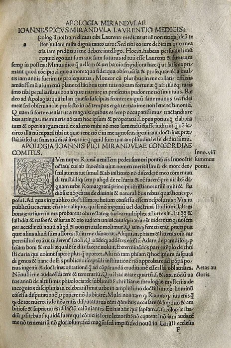 Framed Print : Medici, Lorenzo the Magnificient (1449-1492); PICO DELLA MIRANDOLA, Giovanni (1463-1494). Apology dedicated to Lorenzo de Medici Framed Print : Medici, Lorenzo the Magnificient (1449-1492); PICO DELLA MIRANDOLA, Giovanni (1463-1494). Apology dedicated to Lorenzo de Medici