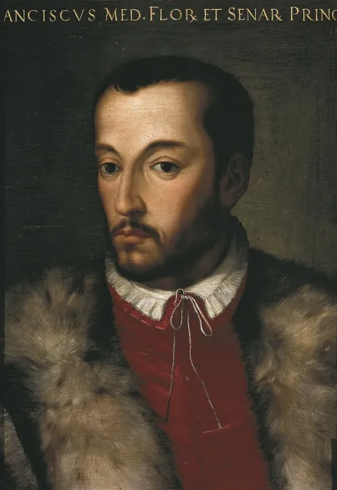Framed Print : MEDICIFrancesco I (1541-1587). Great Duke of Tuscany between 1574-1587. Anonymous. Bronzinos school. Mannerism art. Oil. ITALY. Florence. Galleria d'Arte Moderna