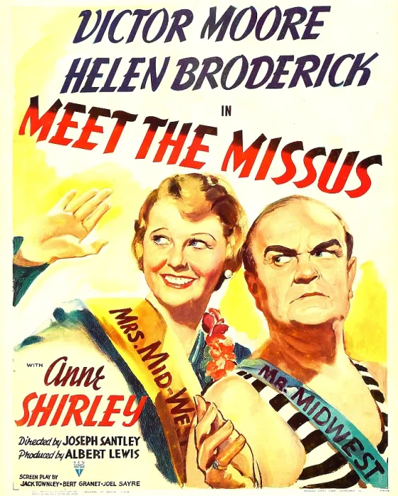 Framed Print : MEET THE MISSUS, from left: Helen Broderick, Victor Moore on window card, 1937