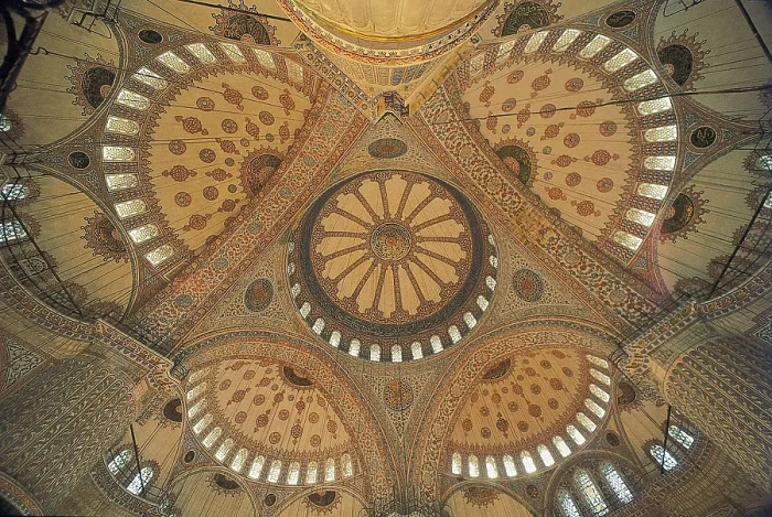 Framed Print : Mehmed Aga (1553-1625). Sultan Ahmed Mosque or Blue Mosque. 1603-1617. TURKEY. Istanbul. Sultan Ahmed Mosque (Blue Mosque). Ottoman art. Architecture