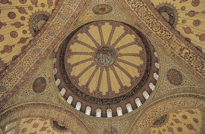 Framed Print : Mehmed Aga (1553-1625). Sultan Ahmed Mosque or Blue Mosque. 1603-1617. TURKEY. Istanbul. Sultan Ahmed Mosque (Blue Mosque). Ottoman art. Architecture