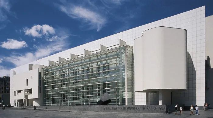 Framed Print : MEIER, Richard (1934). Museum of Contemporary Art of Barcelona. SPAIN. CATALONIA. Barcelona. Museum of Contemporary Art of Barcelona. Architecture