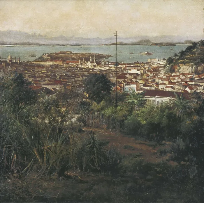 Framed Print : MEIRELLES DE LIMA, Victor (1832-1903). Estudo para o panorama do Rio, entrada de Bahia. 2 mitad s.XIX. Oil on canvas. BRAZIL. Rio de Janeiro. National Museum of Fine Arts Framed Print : MEIRELLES DE LIMA, Victor (1832-1903). Estudo para o panorama do Rio, entrada de Bahia. 2 mitad s.XIX. Oil on canvas. BRAZIL. Rio de Janeiro. National Museum of Fine Arts