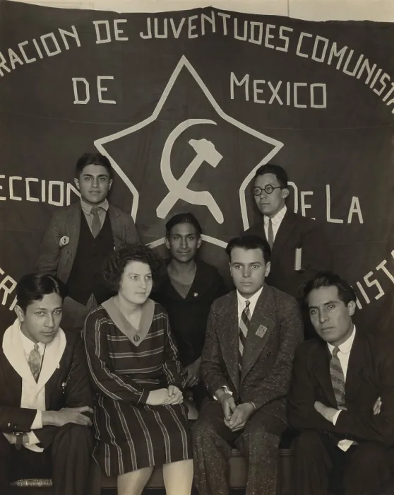 Framed Print : Members of the Youth Communist League in Mexico City in 1929