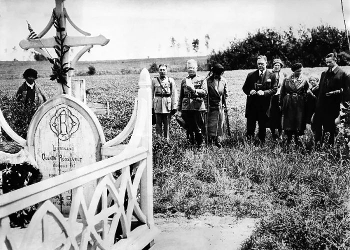 Framed Print : Memorial Day in 1932 observance at the grave of Quentin Roosevelt, son of President Theodore Roosevelt Framed Print : Memorial Day in 1932 observance at the grave of Quentin Roosevelt, son of President Theodore Roosevelt