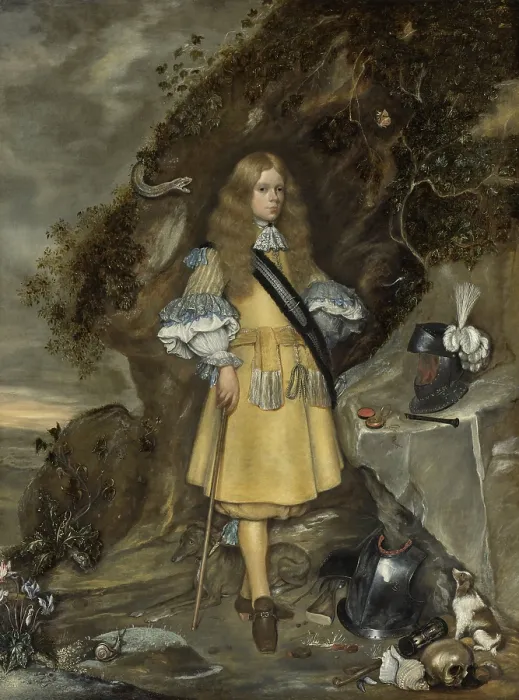 Framed Print : Memorial Portrait of Moses ter Borch, by Gerard ter Borch (II) and Gesina ter Borch, 1667-69, Dutch painting, oil on canvas