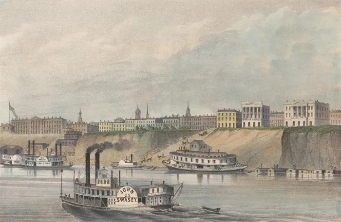 Framed Print : Memphis, Tennessee in the decade before the US Civil War