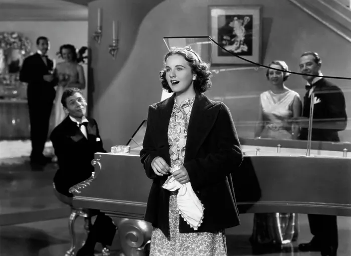 Framed Print : ONE HUNDRED MEN AND A GIRL, Leonid Kinskey, (at piano), Deanna Durbin, 1937 Framed Print : ONE HUNDRED MEN AND A GIRL, Leonid Kinskey, (at piano), Deanna Durbin, 1937