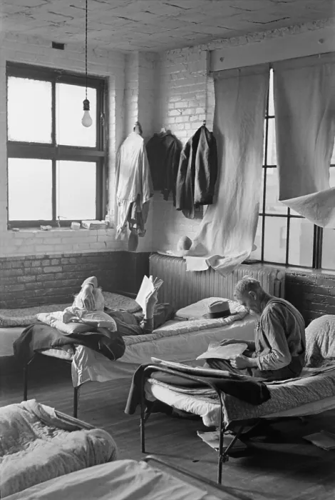 Framed Print : Men in a homeless a shelter dormitory, Sioux City, Iowa, Dec. 1936 by Russell Lee. (BSLOC_2013_7_37) Framed Print : Men in a homeless a shelter dormitory, Sioux City, Iowa, Dec. 1936 by Russell Lee. (BSLOC_2013_7_37)