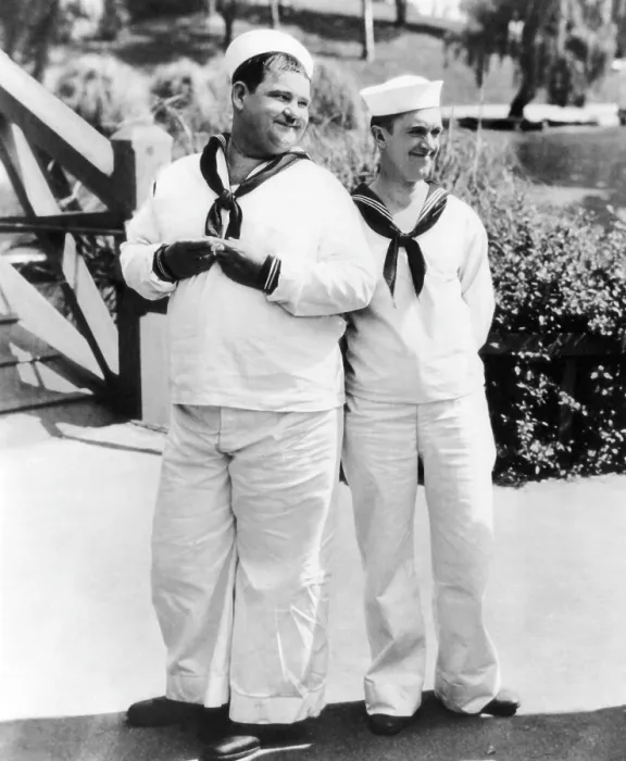 Framed Print : MEN O'WAR, from left: Oliver Hardy, Stan Laurel, (Laurel & Hardy), 1929