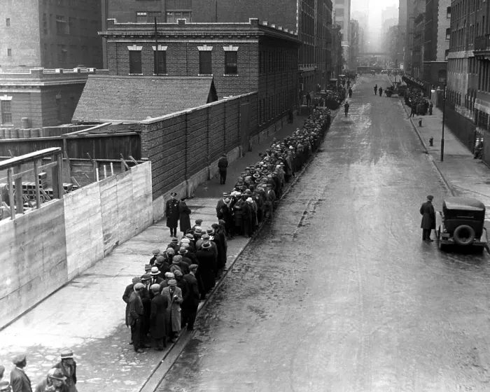 Framed Print : Men wait in line for food on East 25th Street, New York City, 1930. Courtesy: CSU Archives / Everett Collection Framed Print : Men wait in line for food on East 25th Street, New York City, 1930. Courtesy: CSU Archives / Everett Collection