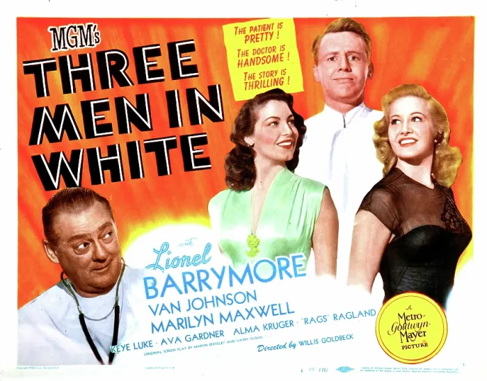 Framed Print : THREE MEN IN WHITE, Lionel Barrymore, Ava Gardner, Van Johnson, Marilyn Maxwell, 1944 Framed Print : THREE MEN IN WHITE, Lionel Barrymore, Ava Gardner, Van Johnson, Marilyn Maxwell, 1944