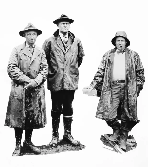 Framed Print : Men who built the Great Northern Railroad 8 mile tunnel in Washington State. Constructed from Aug. 20, 1897 to Dec. 20, 1900, it was first Cascade Tunnel at Stevens Pass. L-R: W