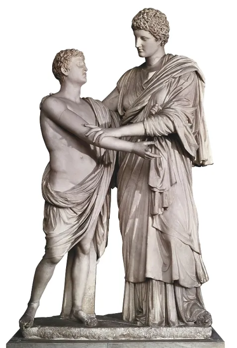 Framed Print : MENELAUS (1st c. BC - ). Orestes and Electra. 1st c. BC. Roman art. Sculpture on marble. ITALY. Rome. National Roman Museum. AISA / Everett Collection**US SALES ONLY** Framed Print : MENELAUS (1st c. BC - ). Orestes and Electra. 1st c. BC. Roman art. Sculpture on marble. ITALY. Rome. National Roman Museum. AISA / Everett Collection**US SALES ONLY**