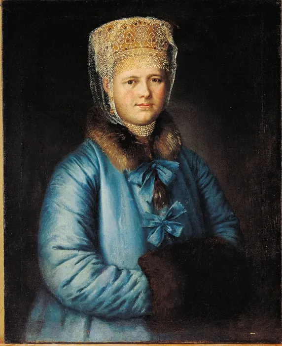 Framed Print : Mercantessa dal Manicotto (Merchant with the Muff), by Anonymous artist, 1780 - 1820 about, 18th Century - 19th Century, oil on canvas, cm 86 x 71 - Russia, Moscow Framed Print : Mercantessa dal Manicotto (Merchant with the Muff), by Anonymous artist, 1780 - 1820 about, 18th Century - 19th Century, oil on canvas, cm 86 x 71 - Russia, Moscow