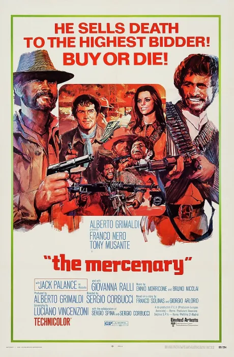 Framed Print : THE MERCENARY, (aka PROFESSIONAL GUN), Franco Nero, Jack Palance, Giavanna Ralli, Tony Musante, 1968