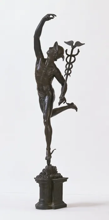 Framed Print : Mercury, by field of Jean de Boulogne known as Giambologna, 16th Century, 1550 about, bronze, full relief, - Italy, Veneto, Venice, Ca dOro Framed Print : Mercury, by field of Jean de Boulogne known as Giambologna, 16th Century, 1550 about, bronze, full relief, - Italy, Veneto, Venice, Ca dOro