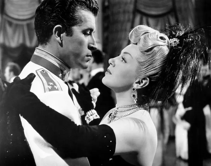 Framed Print : THE MERRY WIDOW, from left, Fernando Lamas, Lana Turner, 1952