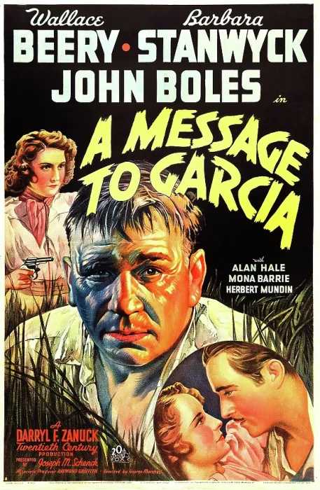 Framed Print : A MESSAGE TO GARCIA, US poster art, from left: Barbara Stanwyck, Wallace Beery, Barbara Stanwyck, John Boles, 1936. TM & copyright 20th Century Fox Film Corp
