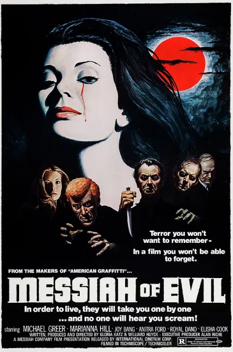 Framed Print : MESSIAH OF EVIL, (aka REVENGE OF THE SCREAMING DEAD; THE SECOND COMING; DEAD PEOPLE), US poster art, Marianna Hill, Anitra Ford, Michael Greer, Royal Dano, Elisha Cook Jr, 1973 Framed Print : MESSIAH OF EVIL, (aka REVENGE OF THE SCREAMING DEAD; THE SECOND COMING; DEAD PEOPLE), US poster art, Marianna Hill, Anitra Ford, Michael Greer, Royal Dano, Elisha Cook Jr, 1973