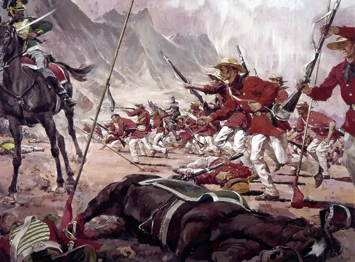 Framed Print : Mexican American War. Battle of Buena Vista, Feb. 23-24, 1847. Mississippi Rifles by Ken Riley