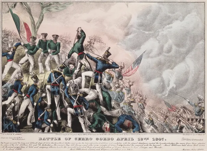 Framed Print : Mexican American War. Battle of Cerro Gordo, April 12-18, 1847