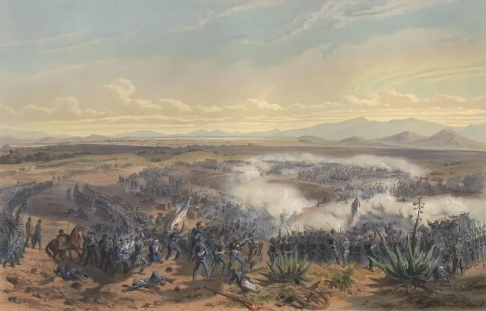 Framed Print : Mexican American War. Battle of Contreras, August 20, 1847. The US Army of 10, 000 approached Mexico City on a route through rough land south of the city