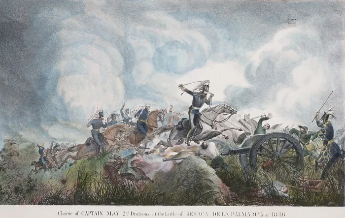 Framed Print : Mexican American War. Battle of Resaca de la Palma, May 9, 1846, was a continuation of the Battle of Palo Alto, of the previous day