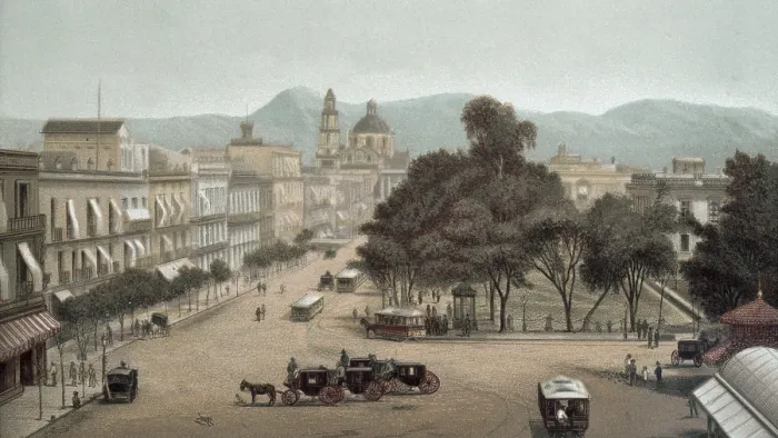 Framed Print : Mexico City. El Empedradillo (1885). Litography. - J. Bedmar / Iberfoto / Everett Collection (141137)**US SALES ONLY**