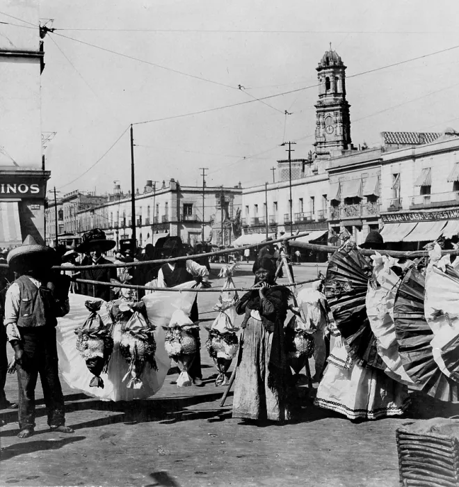 Framed Print : Mexico City, pottery jars and pinatas, circa early 1900s