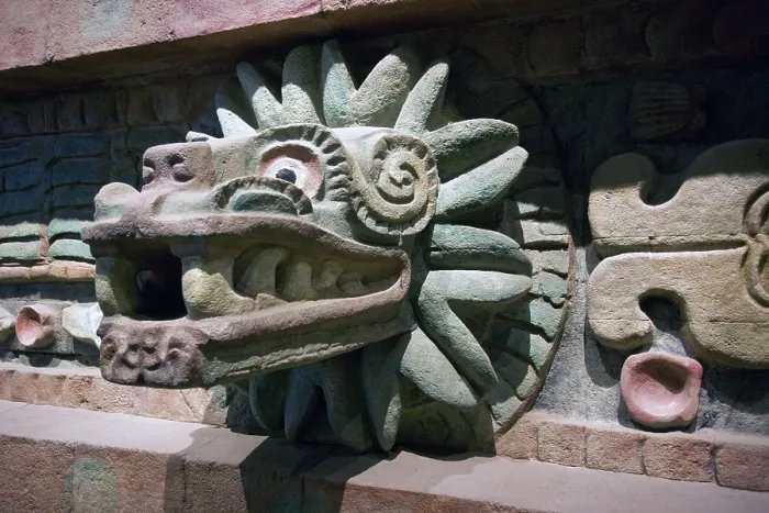 Framed Print : MEXICO. Mexico City. National Museum of Anthropology. Teotihuacan Hall. Quetzalcoatl Snake. Aztec art. Sculpture. RAGA / AISA / Everett Collection (190091)**US SALES ONLY** Framed Print : MEXICO. Mexico City. National Museum of Anthropology. Teotihuacan Hall. Quetzalcoatl Snake. Aztec art. Sculpture. RAGA / AISA / Everett Collection (190091)**US SALES ONLY**