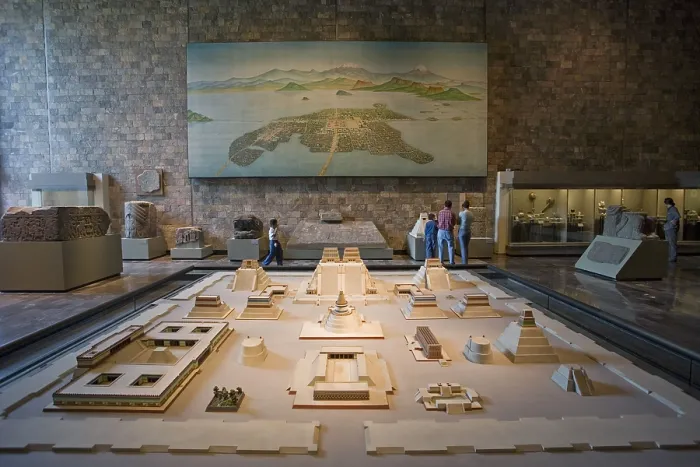 Framed Print : MEXICO. Mexico City. National Museum of Anthropology. Model of the city of Tenochtitlan. RAGA / AISA / Everett Collection (190089)**US SALES ONLY**