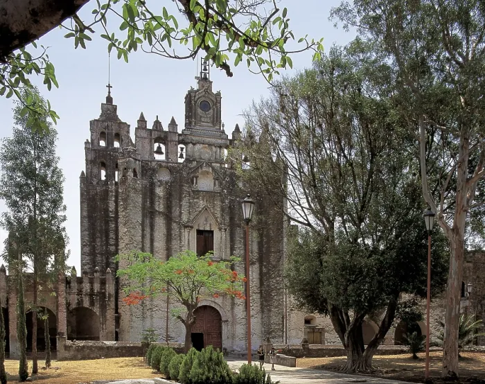 Framed Print : MEXICO. MORELOS. Popocatpetl. Benedictine Convent of Atlalahuacn (1570-1600). Faade and chapel of the church. AISA / Everett Collection**US SALES ONLY**