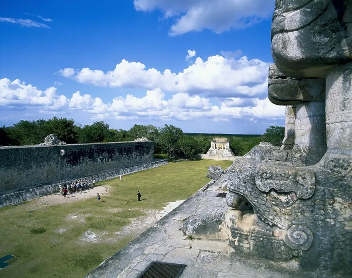 Framed Print : MEXICO. YUCATN. Chichn Itz. Ball Court from the Jaguar Temple. Maya art. Architecture. AISA / Everett Collection**US SALES ONLY** Framed Print : MEXICO. YUCATN. Chichn Itz. Ball Court from the Jaguar Temple. Maya art. Architecture. AISA / Everett Collection**US SALES ONLY**