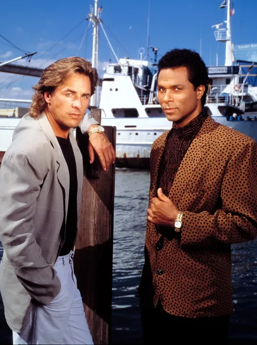 Framed Print : MIAMI VICE, Don Johnson, Philip Michael Thomas, 1984-89