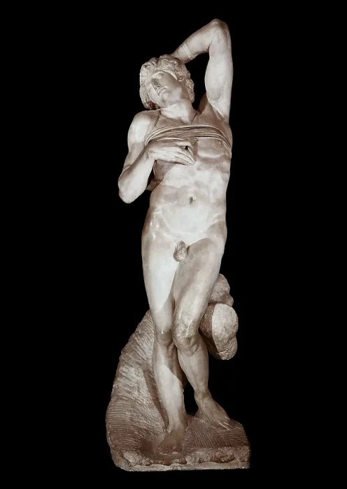 Framed Print : Michelangelo (1475-1564). Dying Slave. 1513 - 1516. Renaissance art. Cinquecento. Sculpture on marble. FRANCE. Paris. Louvre Museum. AISA / Everett Collection**US SALES ONLY**