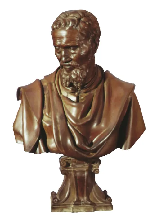 Framed Print : Michelangelo (1475-1564). Italian Renaissance artist. Bust of Michelangelo. 16th c. Work by Volterra, Daniele da (1509-1566). Mannerism art. ; Renaissance art. Cinquecento Framed Print : Michelangelo (1475-1564). Italian Renaissance artist. Bust of Michelangelo. 16th c. Work by Volterra, Daniele da (1509-1566). Mannerism art. ; Renaissance art. Cinquecento