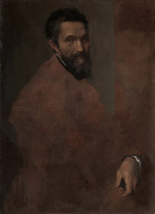 Framed Print : MICHELANGELO BUONARROTI, by Daniele da Volterra, c 1544, Italian Renaissance oil painting. Michelangelo was painted by an artist who also created a bronze bust of him