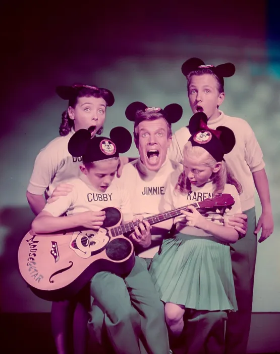 Framed Print : THE MICKEY MOUSE CLUB, from left: Carl Cubby O'Brien, Jimmie Dodd, Karen Pendleton, 1955-59 Framed Print : THE MICKEY MOUSE CLUB, from left: Carl Cubby O'Brien, Jimmie Dodd, Karen Pendleton, 1955-59